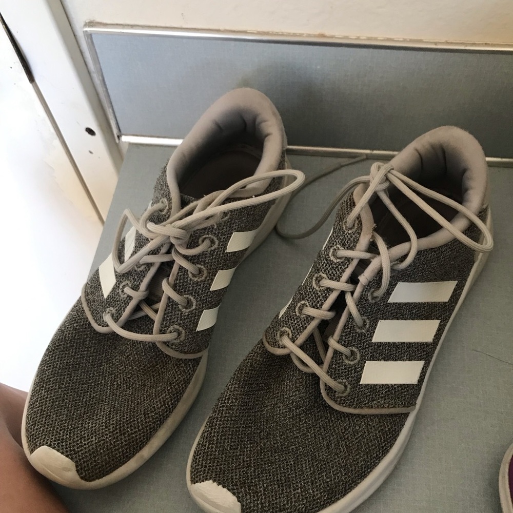 Gray adidas shoes